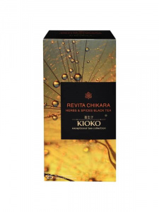 Чай Kioko, Revita Chikara, черный чай с добав. растит. сырья, 25/2гр/8