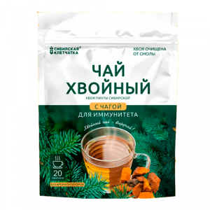 Чай хвойный с чагой, 20 пак.