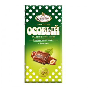 Шоколад Особый, ГОСТ, экстрамолочный с фундуком, 85 гр.